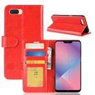 Crazy Horse Texture Horizontal Flip Leather Case for OPPO A5, with Wallet & Holder & Card Slots(Red) - 1