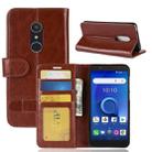 Crazy Horse Texture Horizontal Flip Leather Case for Alcatel 1x, with Wallet & Holder & Card Slots(Brown) - 1