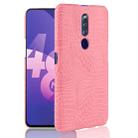 Shockproof Crocodile Texture PC + PU Case for OPPO F11 Pro (Pink) - 1