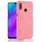 Shockproof Crocodile Texture PC + PU Case for OPPO Realme 3 (Pink) - 1