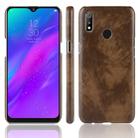 Shockproof Litchi Texture PC + PU Case for OPPO Realme 3 (Brown) - 1