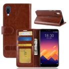 Crazy Horse Texture Horizontal Flip Leather PU + TPU Case for Meizu Meilan E3 , with Wallet & Holder & Card Slots(Brown) - 1