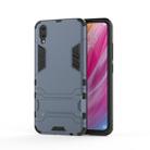 Shockproof PC + TPU  Case for Vivo V11 (V11 Pro), with Holder (Navy Blue) - 1