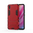 Shockproof PC + TPU  Case for Vivo V11 (V11 Pro), with Holder (Red) - 1