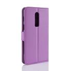 For OnePlus 6 Litchi Texture Horizontal Flip Leather Case with Holder & Card Slots & Wallet(Purple) - 3