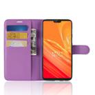For OnePlus 6 Litchi Texture Horizontal Flip Leather Case with Holder & Card Slots & Wallet(Purple) - 4