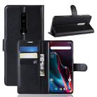 Litchi Texture Horizontal Flip Leather Case for OnePlus 7 Pro, with Wallet & Holder & Card Slots(Black) - 1