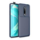 Carbon Fiber Texture Shockproof TPU Case for Oneplus 7 (Blue) - 1