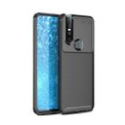 Carbon Fiber Texture Shockproof TPU Case for vivo V15(Black) - 1
