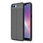 Litchi Texture TPU Shockproof Case for OPPO A5 (Black) - 1