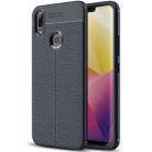 Litchi Texture TPU Protective Case for Vivo  X21i (Navy Blue) - 1