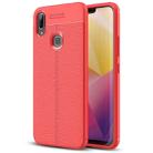 Litchi Texture TPU Protective Case for Vivo  X21i (Red) - 1