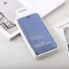 Mirror Clear View Horizontal Flip PU Leather Case for OnePlus 6, with Holder (Blue) - 6