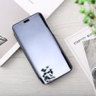 Mirror Clear View Horizontal Flip PU Leather Case for OnePlus 6, with Holder(Black) - 2