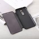 Mirror Clear View Horizontal Flip PU Leather Case for OnePlus 6, with Holder(Black) - 4