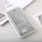 Mirror Clear View Horizontal Flip PU Leather Case for OnePlus 6, with Holder (Silver) - 6