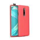 Litchi Texture TPU Shockproof Case for OnePlus 7 (Red) - 1