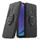 PC + TPU Shockproof Protective Case with Magnetic Ring Holder for OnePlus 7 (Black) - 1