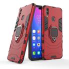 PC + TPU Shockproof Protective Case for Vivo X21, with Magnetic Ring Holder (Red) - 1