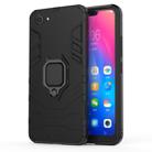 PC + TPU Shockproof Protective Case for Vivo Y83, with Magnetic Ring Holder(Black) - 1