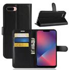 Litchi Texture Horizontal Flip Leather Case for OPPO A5, with Wallet & Holder & Card Slots (Black) - 1