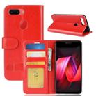 Crazy Horse Texture Horizontal Flip Leather Case for OPPO R15 Pro, with Wallet & Holder & Card Slots (Red) - 1