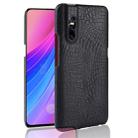 Shockproof Crocodile Texture PC + PU Protective Case for Vivo V15 Pro (Black) - 1