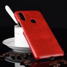Shockproof Litchi Texture PC + PU Case for Meizu Note 9 (Red) - 1