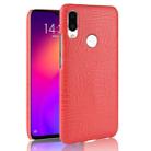 Shockproof Crocodile Texture PC + PU Case for Meizu Note 9 (Red) - 1