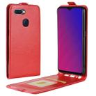 Business Style Vertical Flip Leather Protective Back Cover Case for OPPO F9 (F9 Pro) / OPPO A7x, with Card Slot(Red) - 1