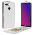 Business Style Vertical Flip Leather Protective Back Cover Case for OPPO F9 (F9 Pro) / OPPO A7x, with Card Slot(White) - 1