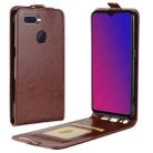 Business Style Vertical Flip Leather Protective Back Cover Case for OPPO F9 (F9 Pro) / OPPO A7x with Card Slot(Brown) - 1