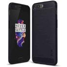 MOFI Brushed Texture Carbon Fiber Shockproof TPU Case for OnePlus 5(Blue) - 1