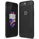 MOFI Brushed Texture Carbon Fiber Shockproof TPU Case for OnePlus 5T(Black) - 1