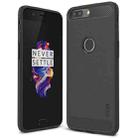 MOFI Brushed Texture Carbon Fiber Shockproof TPU Case for OnePlus 5T(Grey) - 1