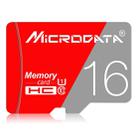 MICRODATA 16GB Class10 Red and Grey TF(Micro SD) Memory Card - 1