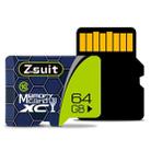 Zsuit 64GB High Speed Class10 Silver Grey TF(Micro SD) Memory Card - 1