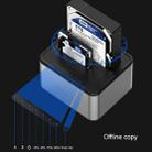 Blueendless 2.5 / 3.5 inch SATA USB 3.0 2 Bay Offline Copy Hard Drive Dock (AU Plug) - 6