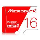 MICRODATA 16GB High Speed U1 Red and White TF(Micro SD) Memory Card - 1