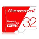 MICRODATA 32GB High Speed U1 Red and White TF(Micro SD) Memory Card - 1