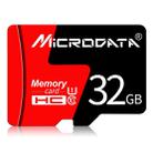 MICRODATA 32GB U1 Red and Black TF(Micro SD) Memory Card - 1