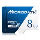 MICRODATA 8GB U1 Blue and White TF(Micro SD) Memory Card - 1