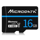 MICRODATA 16GB U1 Blue Line and Black TF(Micro SD) Memory Card - 1