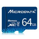 MICRODATA 64GB U3 Blue TF(Micro SD) Memory Card - 1