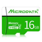 MICRODATA 16GB U1 Green and White TF(Micro SD) Memory Card - 1