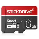 STICKDRIVE 16GB U1 White Line Red and Black TF(Micro SD) Memory Card - 1