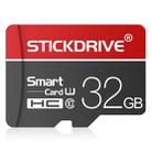 STICKDRIVE 32GB U1 White Line Red and Black TF(Micro SD) Memory Card - 1
