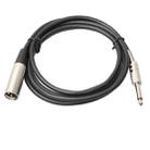 1.8m XLR 3-Pin Male to 1/4 inch (6.35mm) Mono Shielded Microphone Audio Cord Cable - 1