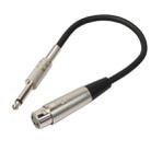 30cm XLR 3-Pin Female to 1/4 inch (6.35mm) Male Plug Stereo TRS Microphone Audio Cord Cable - 1