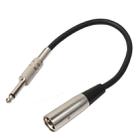 30cm XLR 3-Pin Male to 1/4 inch (6.35mm) XLR Female Plug Stereo Microphone Audio Cord Cable - 1